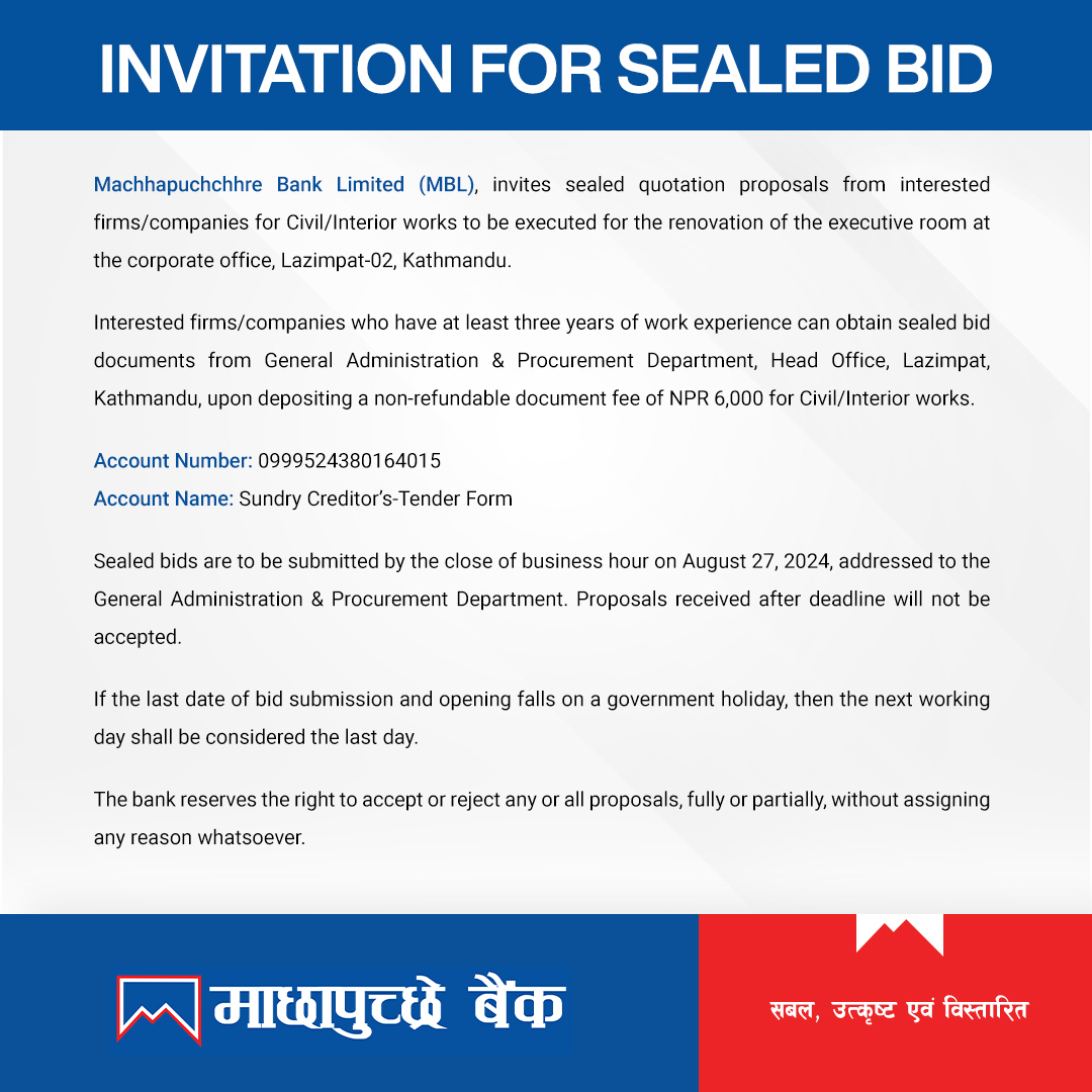 Invitation for Sealed Bid